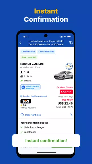 EconomyBookings Car Rental Ảnh chụp màn hình 2