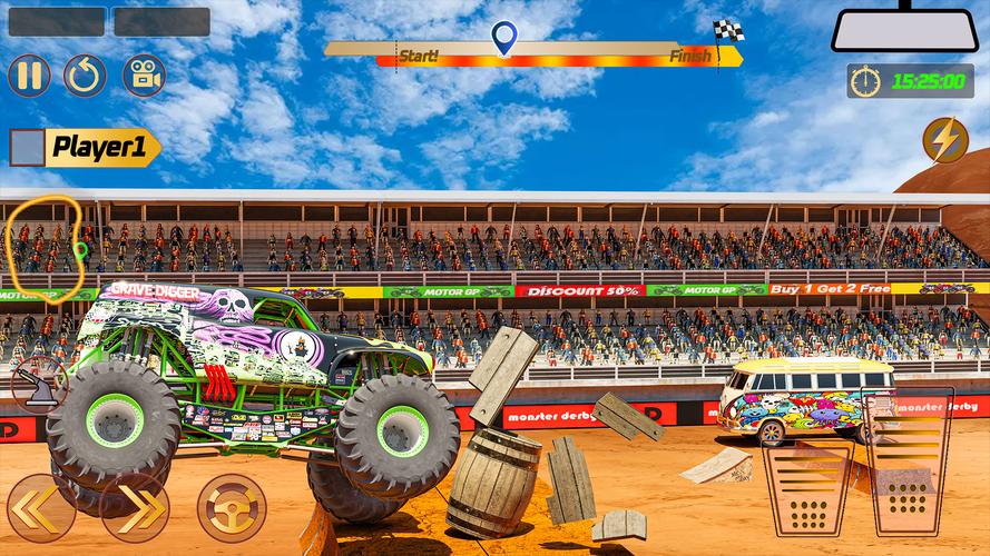 Monster Truck: Derby Games Tangkapan skrin 2