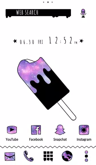 Popsicle Galaxy Theme Capture d'écran 0