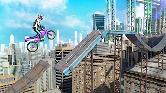 Bike Stunts 3D - Rooftop Chall Ekran Görüntüsü 1