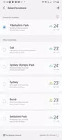 Samsung Weather ဖန်သားပြင်ဓာတ်ပုံ 3