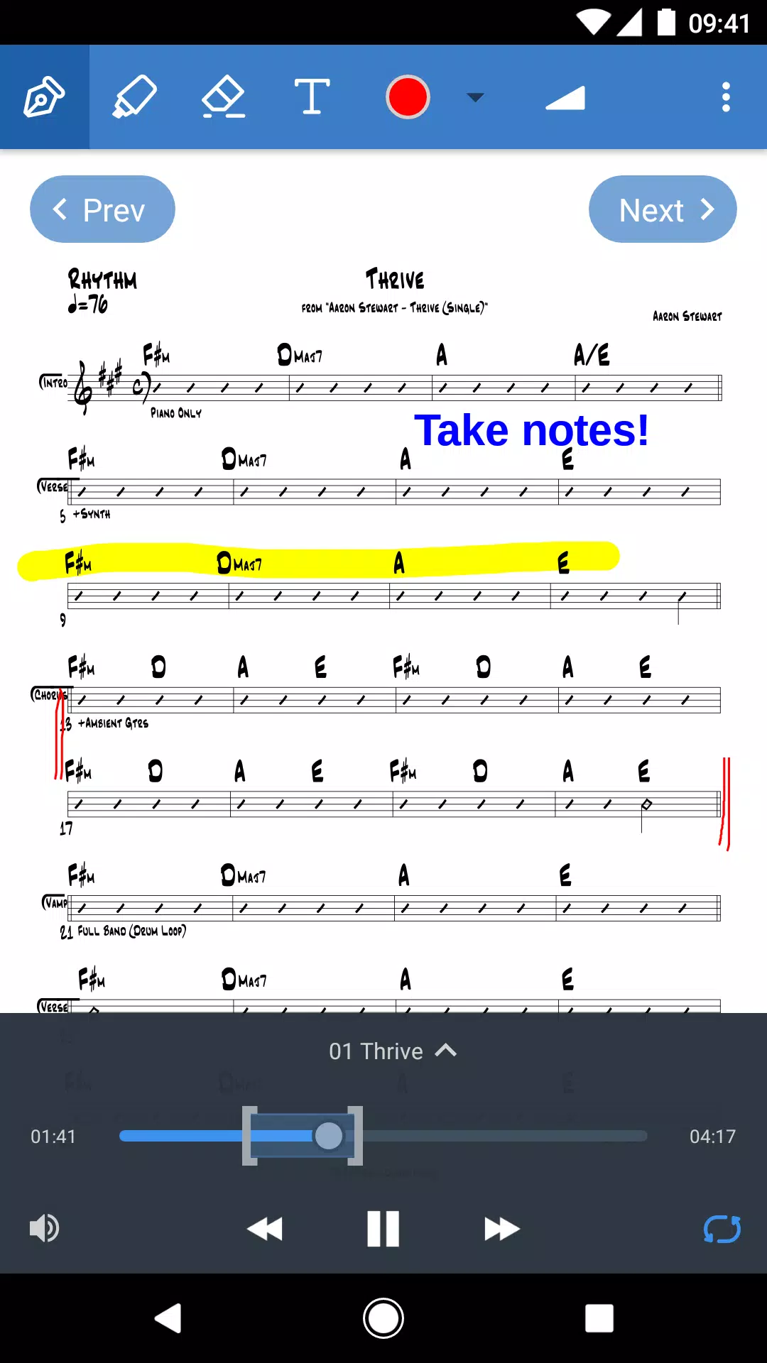 Schermata Planning Center Music Stand 1
