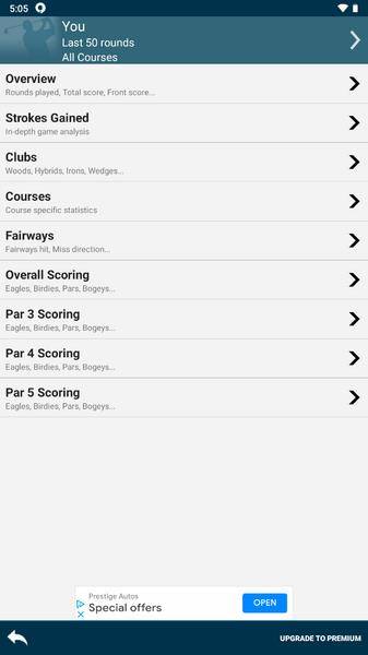 Golf Pad: Golf GPS & Scorecard Ekran Görüntüsü 1