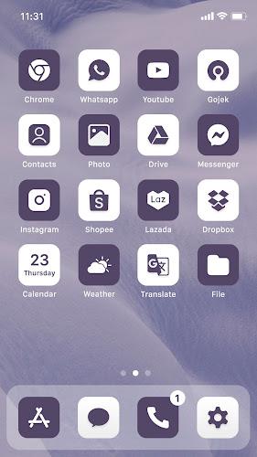 Wow Violet Theme - Icon Pack Screenshot 1