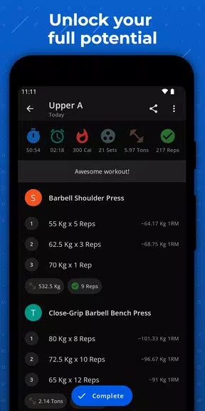 Progression - Fitness Tracker ภาพหน้าจอ 1