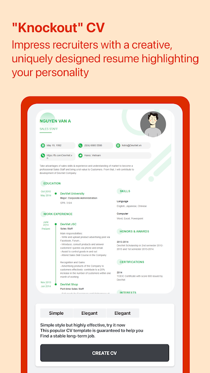 Cover Letter for Job App Capture d'écran 2