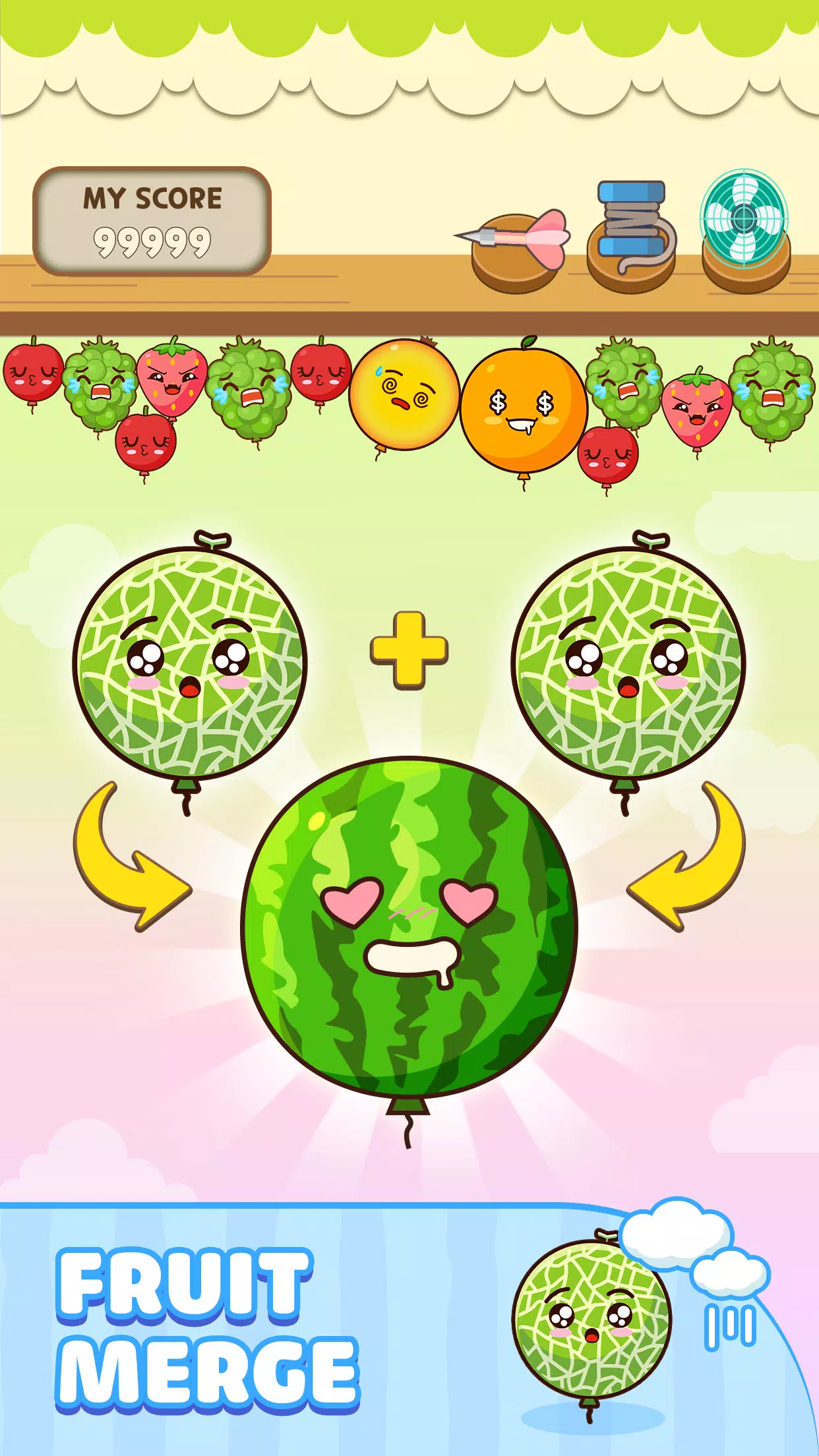 Melon Balloon: Fruit Merge スクリーンショット 0