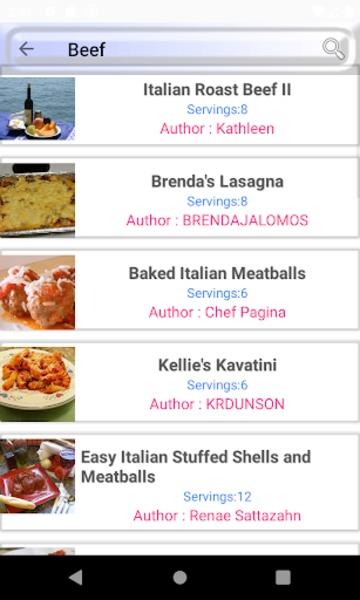 Italian Meal Recipes Zrzut ekranu 3