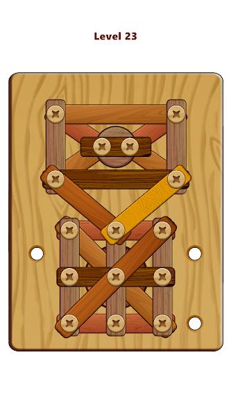 Wood Nuts & Bolts Puzzle Mod स्क्रीनशॉट 1