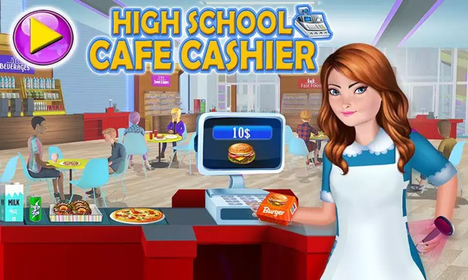 High School Cafe Cashier Games ภาพหน้าจอ 3