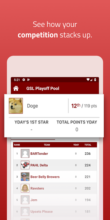 Officepools - Fantasy Hockey P Screenshot 2