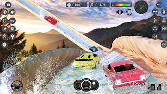 Water Slide Car Race games Screenshot 1