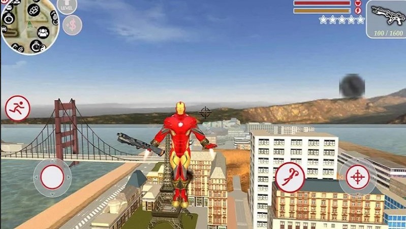 Iron Rope Hero War - Superhero Ảnh chụp màn hình 2