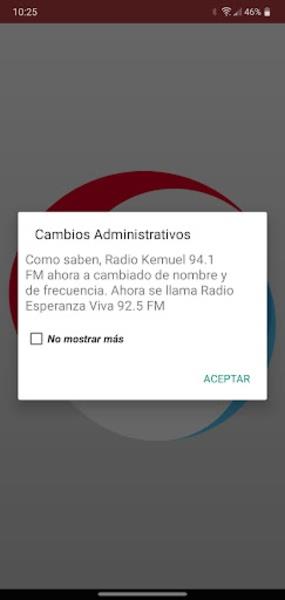 Schermata Radio Esperanza Viva 92.5 FM 0