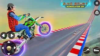 Bike Stunt 3D Simulator Games Capture d'écran 3