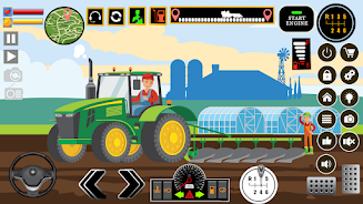 Farm Tractors Dinosaurs Games Ekran Görüntüsü 1