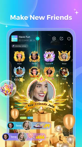 Wyak-Voice Chat&Meet Friends Captura de pantalla 1
