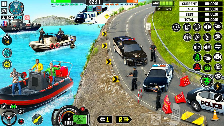 Police Boat Chase Crime Games スクリーンショット 2