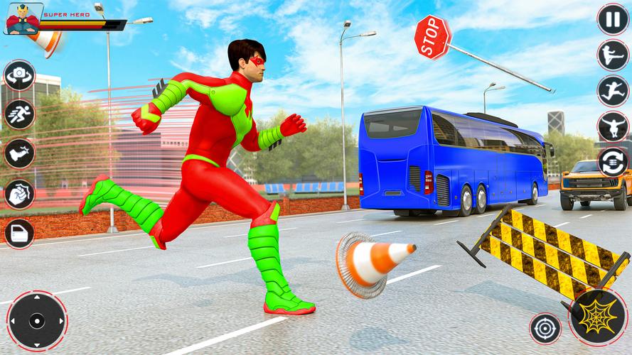 Spider Flying Rope Hero Games Captura de tela 3