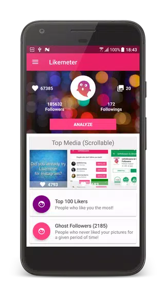 Likes & Ghost Followers for Instagram Ảnh chụp màn hình 0