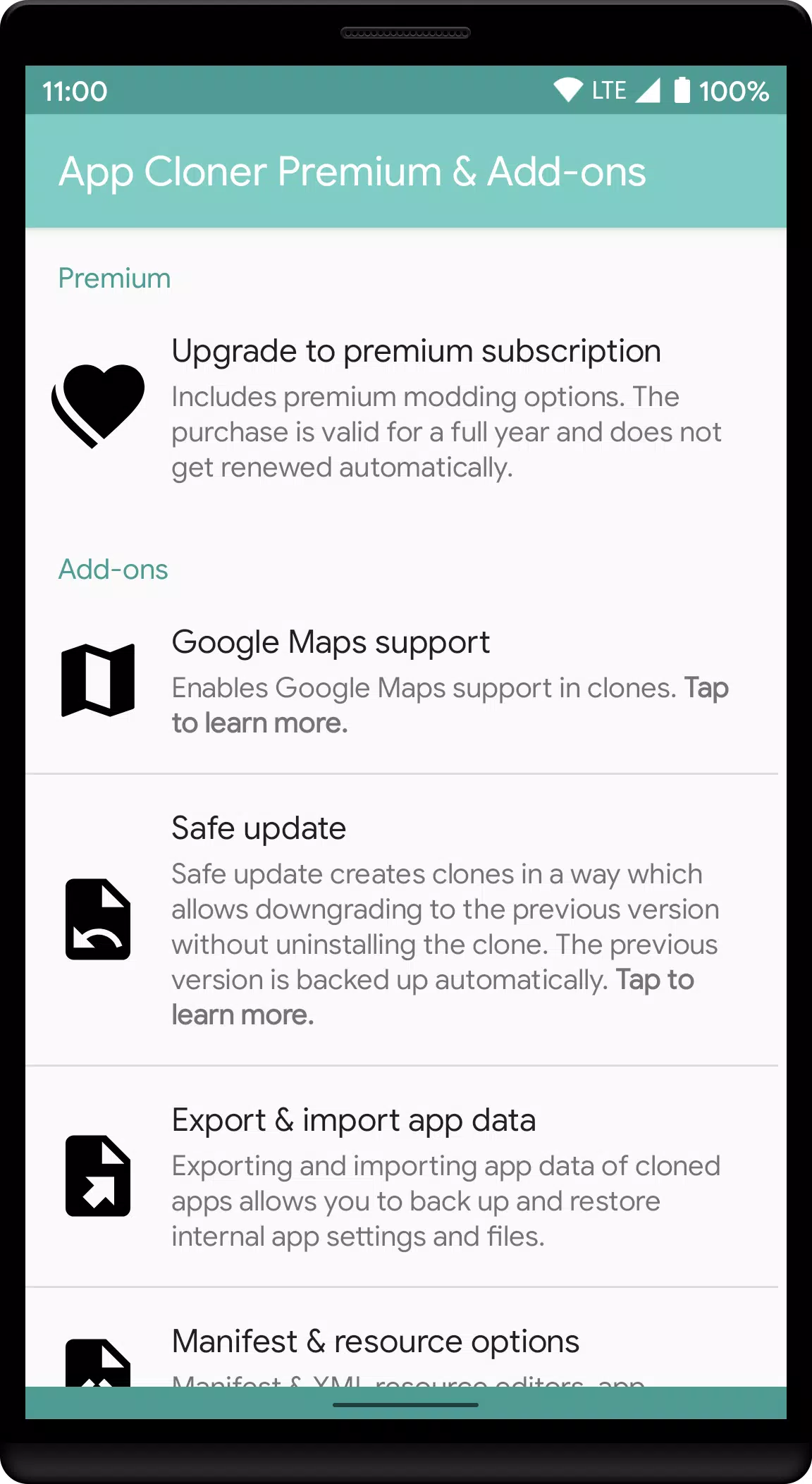 Schermata App Cloner Premium & Add-ons 0