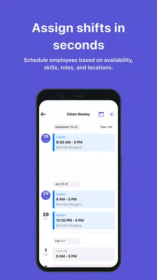 Camelo: Work Schedule Maker ဖန်သားပြင်ဓာတ်ပုံ 2