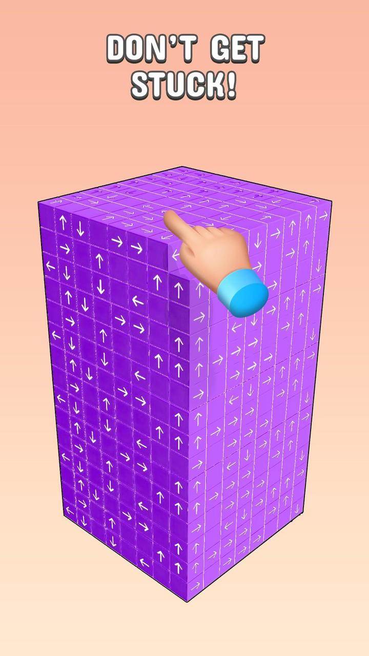 Tap to Unblock 3d Cube Away Schermafbeelding 1