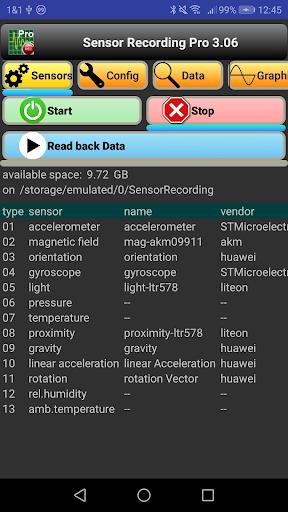 Sensor Recording Lite Captura de tela 1