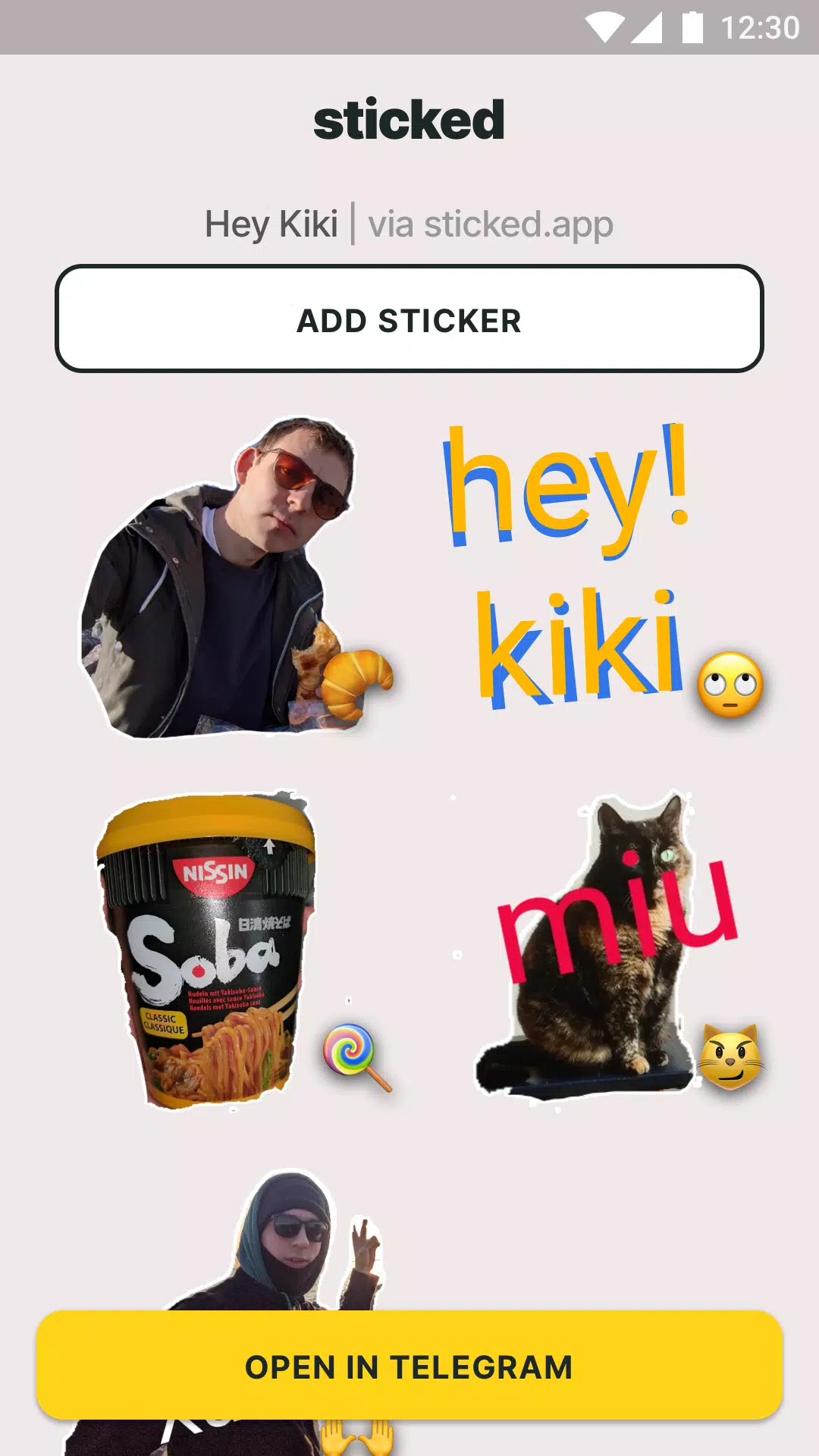 Sticked - Telegram stickers Скриншот 1