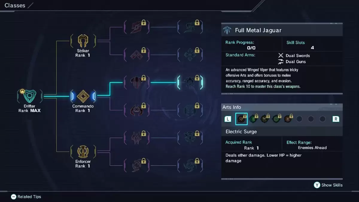 Pilihan Kelas Jaguar Logam Penuh di Xenoblade Chronicles x