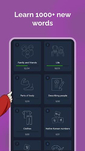 Learn Korean for Beginners! Ảnh chụp màn hình 1