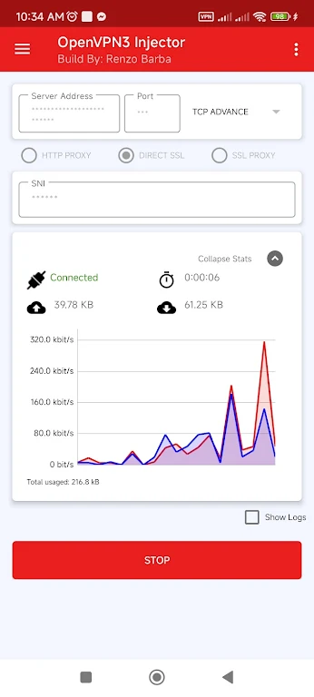 OpenVPN3 Injector ภาพหน้าจอ 1