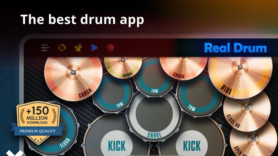 Real Drum: batería electronica Captura de pantalla 0