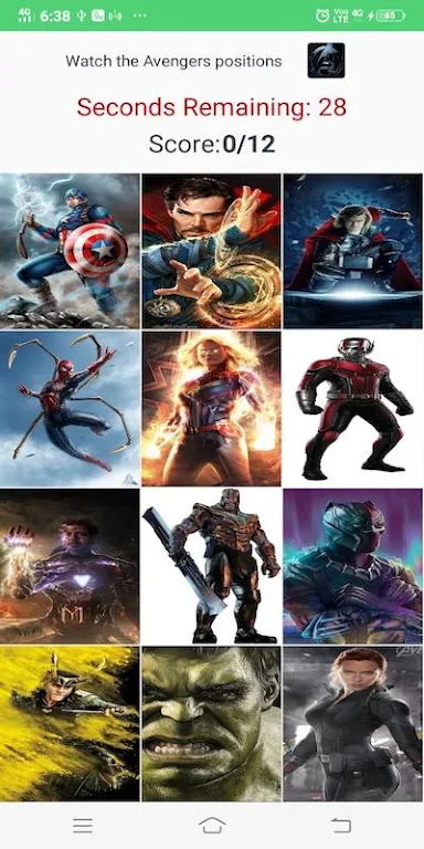 Schermata Avengers Cards Flip Game 3