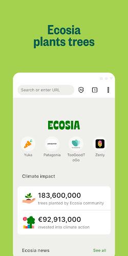 Ecosia: Browse to plant trees. ภาพหน้าจอ 1