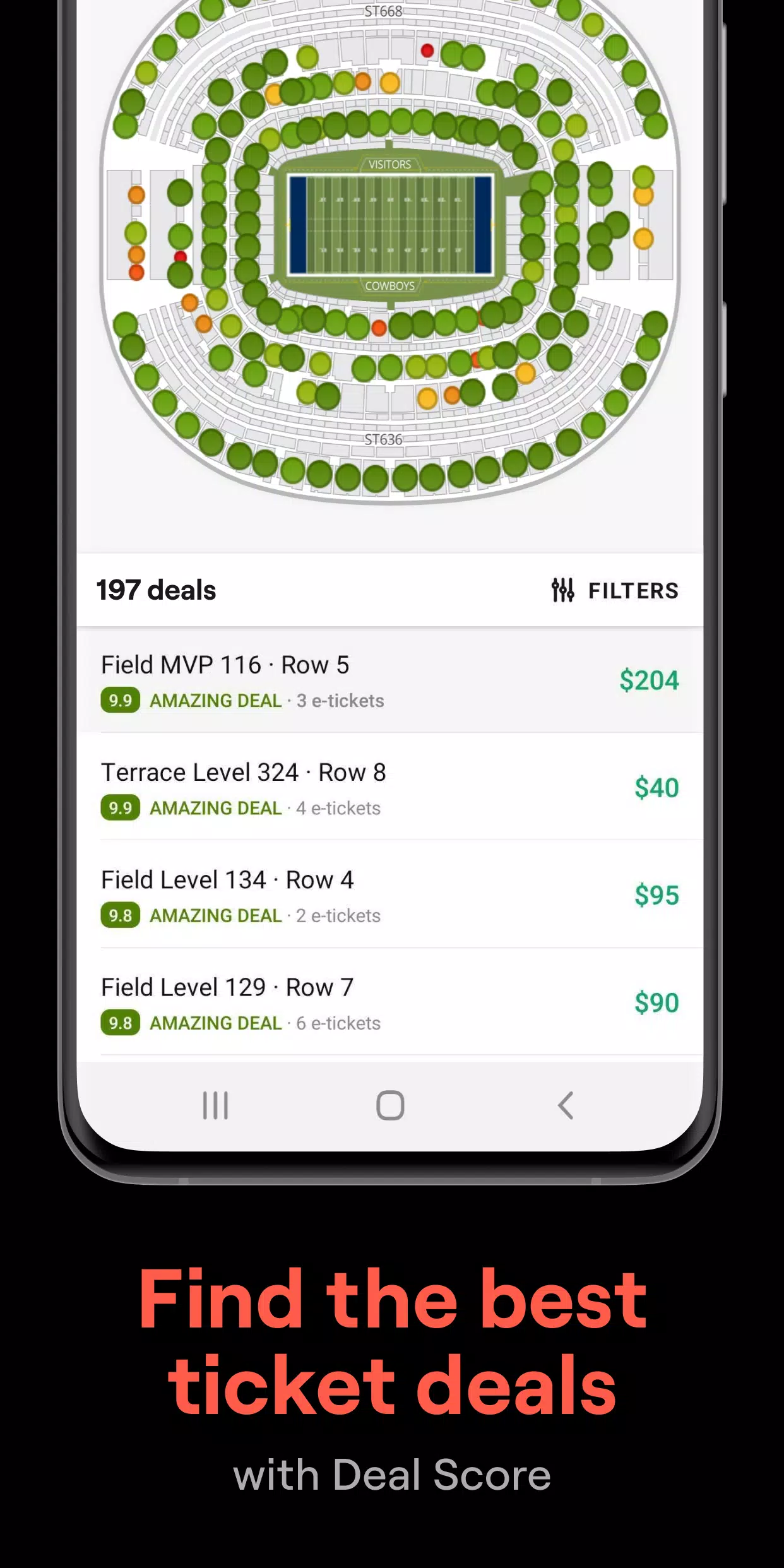 SeatGeek – Tickets to Events Captura de pantalla 1