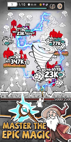 Doodle Magic: Wizard vs Slime Mod ဖန်သားပြင်ဓာတ်ပုံ 1