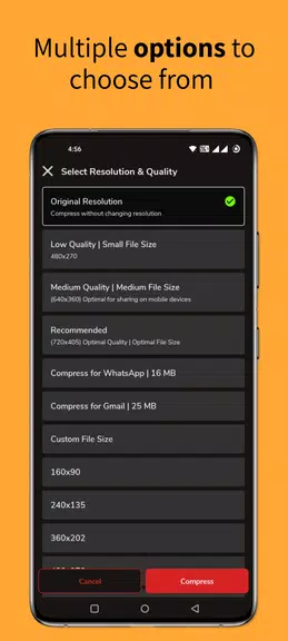 Reduce & compress video size स्क्रीनशॉट 3