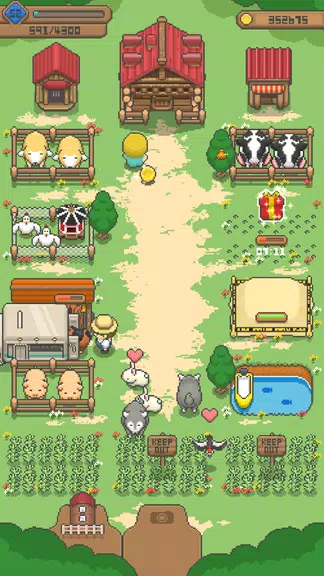 Tiny Pixel Farm - Simple Game Schermafbeelding 1