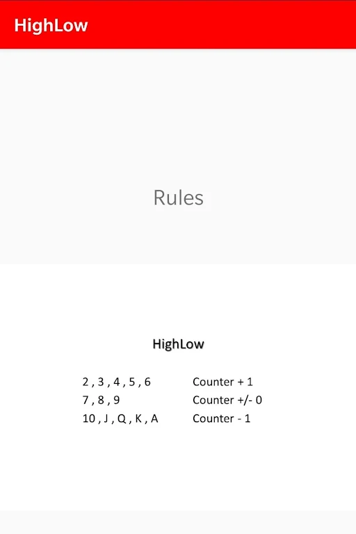 HighLow - BlackJack Скриншот 1