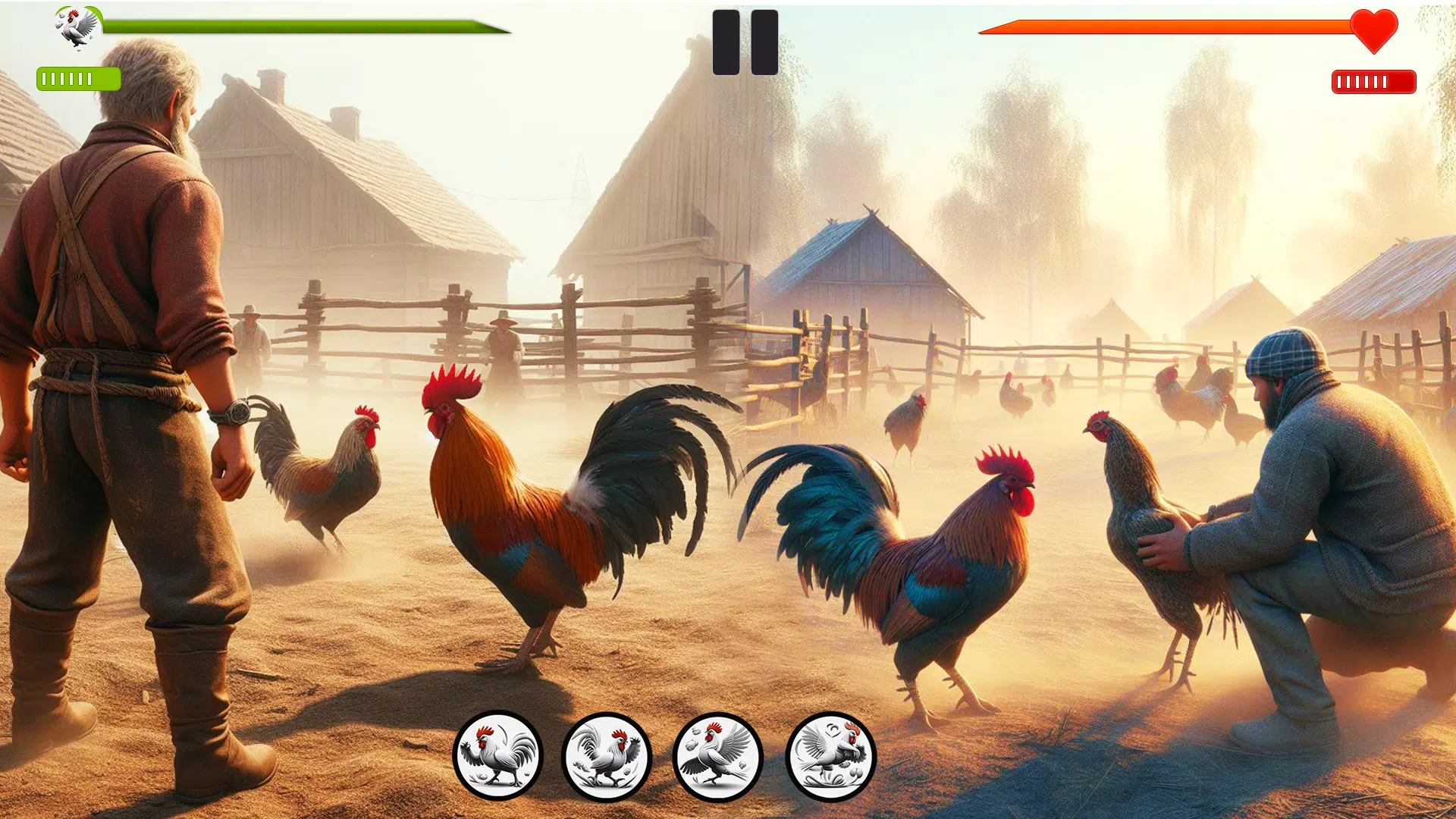 Farm Rooster Fighting Chicks 1 ภาพหน้าจอ 1