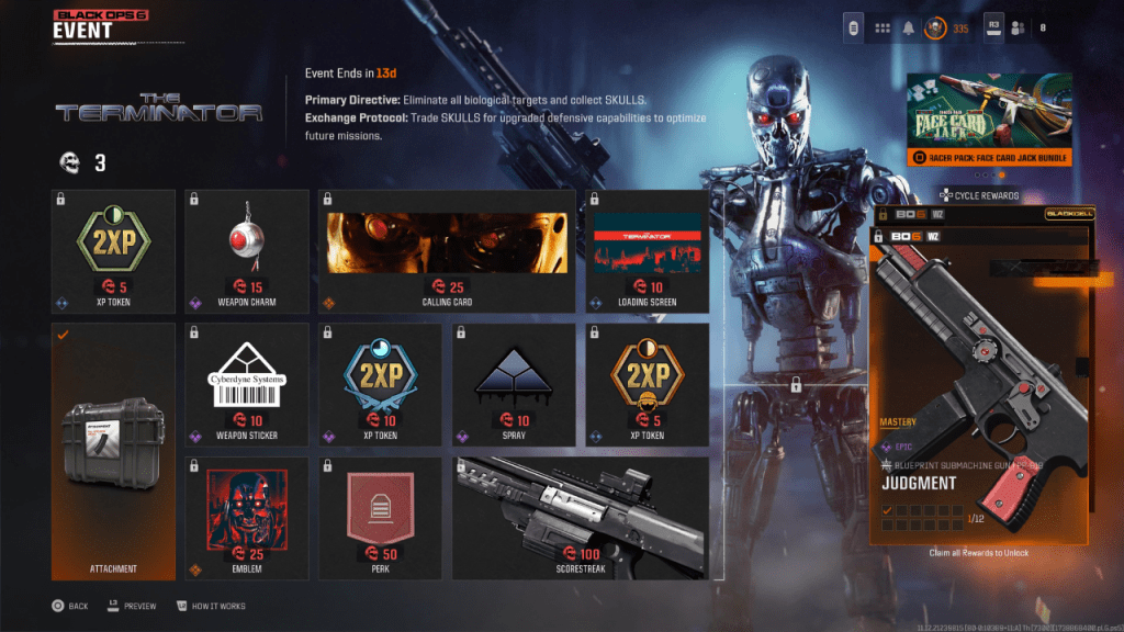 Terminator Event Event รางวัลใน Black Ops 6