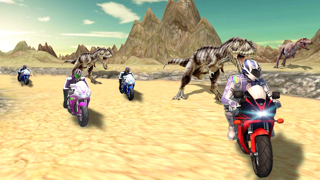 Dino World Bike Race Game - Jurassic Adventure স্ক্রিনশট 2