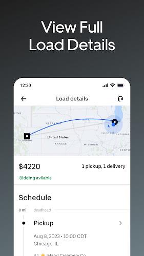 Uber Freight ဖန်သားပြင်ဓာတ်ပုံ 1