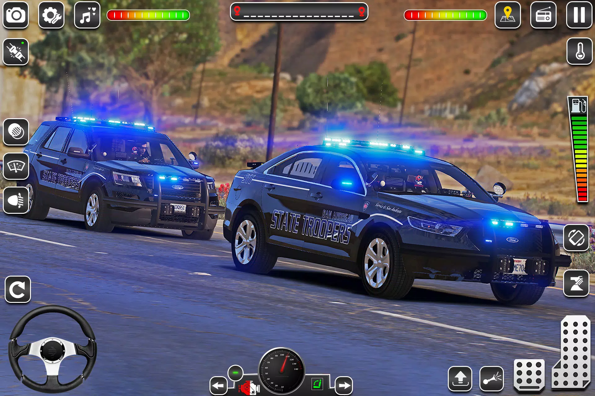 US Police Car Chase Game 3D Captura de tela 1