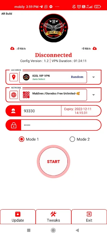 IGOL VIP - VPN Schermafbeelding 1