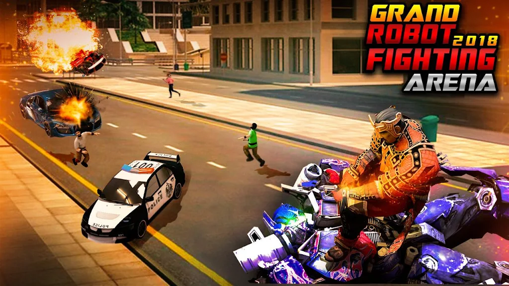 Futuristic Robot City Fighting 3D Game Zrzut ekranu 3