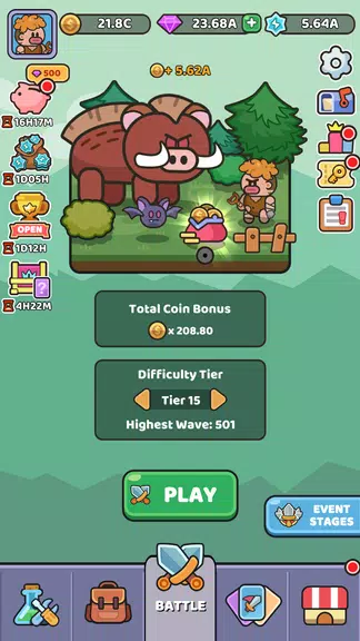 Wild Survival - Idle Defense ဖန်သားပြင်ဓာတ်ပုံ 2