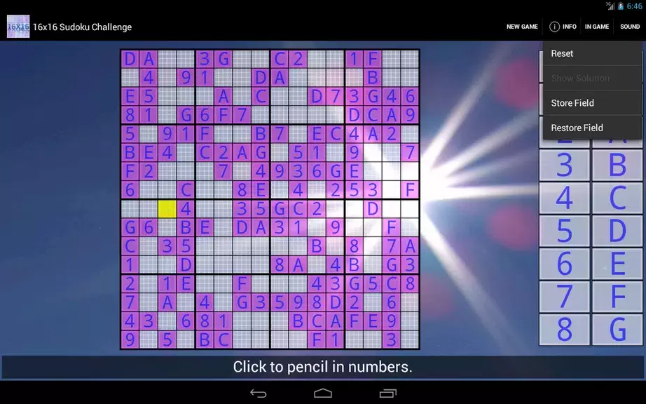 16x16 Sudoku Challenge HD Скриншот 3