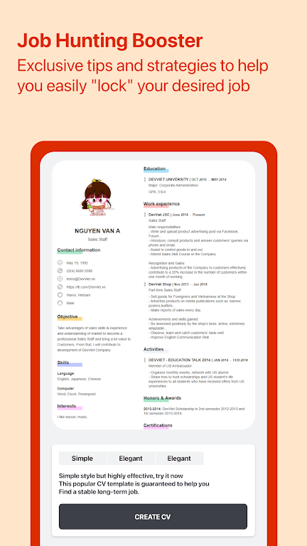 Cover Letter for Job App Capture d'écran 3